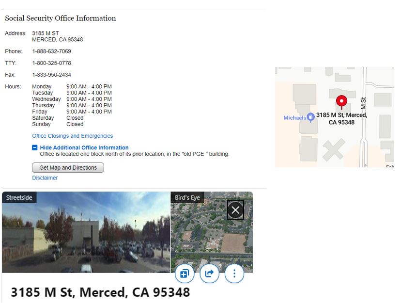 Social Security Administration Office Information